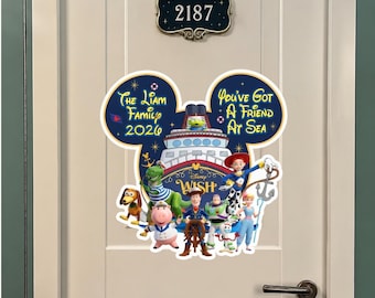 Personalized Toy Story Disney Cruise Door Magnet, Woody Buzz Lightyear Magnet, Toy Story Pixar Day At Sea 2026, You've Got A Friend