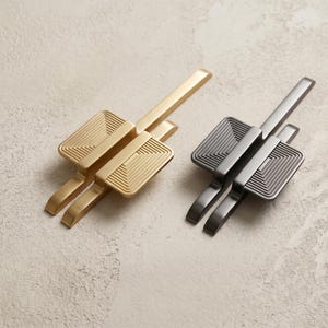 Modern Geometric Cabinet Handles Drawer Pulls Luxury Square Bar Knobs Furniture Hardware for Kitchen Wardrobe Dresser Gold Black Handles