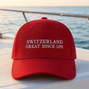 Schweiz stort sedan 1291-keps | Broderad schweizisk stolthet-keps | Justerbar bomullsmössa för pappa | Premium unisexkeps | Schweizisk resegåva