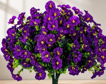 Bouquet de fleurs en soie violette, composition florale réaliste, pièce maîtresse de table de mariage, décoration d'intérieur