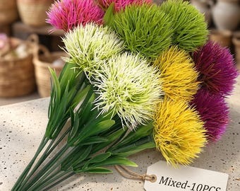 10 fleurs de pissenlit artificielles, fausses plantes en plastique réalistes, décoration de table moderne pour la maison et la chambre