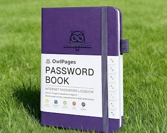 Carnet de mots de passe OwlPages, organisateur de mots de passe Internet avec onglets, journal du gestionnaire de mots de passe, carnet d'adresses alphabétique et de mots de passe