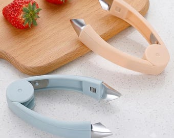 En acier inoxydable pour décortiquer les yeux des fraises et des ananas | Outil pratique pour retirer les graines de légumes et de fruits | Cadeau gadget de cuisine