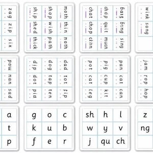 RWI Phonics Set 1 Lautverbindungskarten, druckbare Karteikarten (PDF)