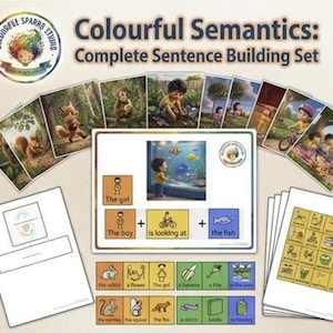 Colourful Semantics Sentence Building Set, Speech Therapy Learning Resource
