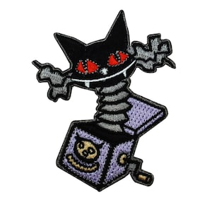 Disney Nightmare Before Christmas Cat In The Box Patch Halloween Iron On Applique