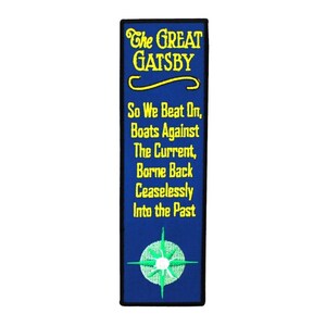 Great Gatsby Embroidered Bookmark Patch Sew On Classic Novel Fan Reading Craft