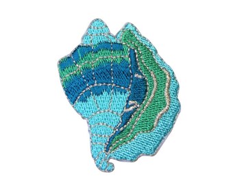 ID 0274 Snail Clam Seashell Net Patch Sea Ocean Embroidered Iron On Applique