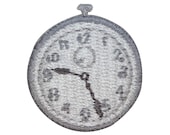 ID 3211B Pocket Watch Patch Old Wind Up Time Watch Embroidered Iron On Applique