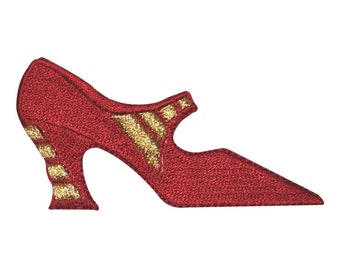 ID 8494 Flower Sandal Heel Shoe Patch Floral Fashion Embroidered IronOn Applique ID 8494 Flower Sandal Heel Shoe Patch Floral Fashion Embroidered IronOn Applique