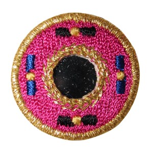 ID 8774 Mirrored Shield Design Patch Symbol Craft Embroidered Iron On Applique