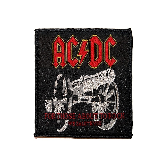 AC/DC Red Logo Woven Patch – Official German Made, Neu & Official