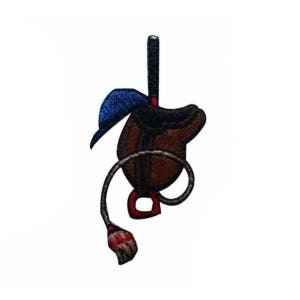 ID 1373B Cowboy Saddle Patch Rodeo Horse Riding Embroidered Iron On Applique