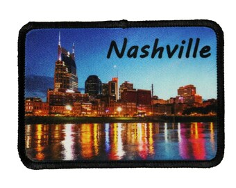 Nashville Tennessee City Patch Night Travel Dye Sublimation Iron On Applique