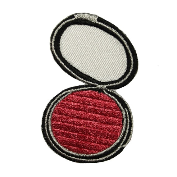 ID 7670 Pink Compact Mirror Patch Make Up Fashion Embroidered Etsy