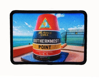 Southernmost Point Patch Key West Florida Travel Dye Sublimation IronOn Applique