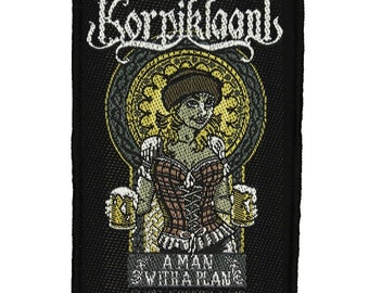 Korpiklaani A Man With A Plan Patch Folk Metal Music Band Woven Sew On Applique