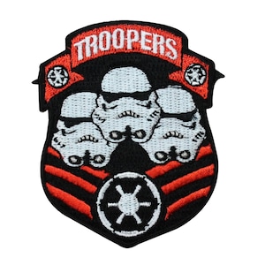 Storm Troopers Crest Iron-On Patch Badge Star Wars Empire Embroidered Applique