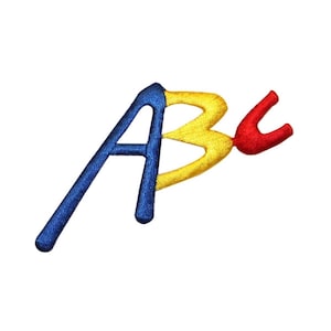 ID 0936B Lettres ABC Patch School Learning Reading Broderie fer sur appliqué