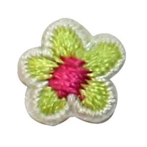 ID 9039 Lot of 3 Flower Blossom Patch Bloom Petals Embroidered Iron On Applique