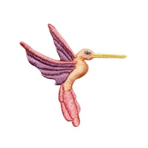 ID 0519A Tropical Flying Bird Patch Ocean Crane Embroidered Iron On Applique