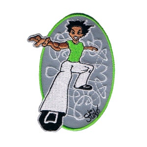 Scratch Girl Dance Step Patch Hip Hop Artist Stino Embroidered Iron On Applique