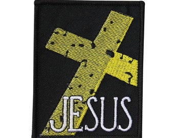 Jesus Kruzifix Kreuz Patch christlicher Glaube Religion gesticktes Eisen auf Applikation