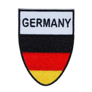 Germany National Flag Shield Patch Badge Country Embroidered Iron On Applique
