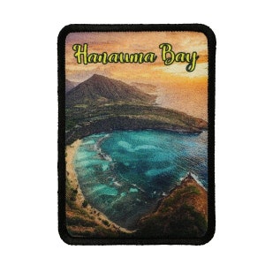 Hanauma Bay Patch Oahu Hawaii Preserve Travel Dye Sublimation Iron On Applique