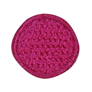 ID 3200 Lot of 3 Pink Circle Dot Patch Craft Sphere Embroidered Iron On Applique