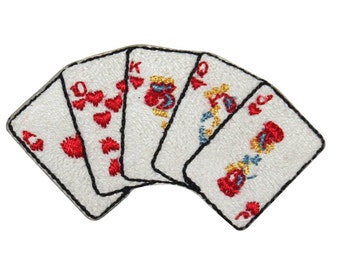 Hand of Cards Flush Embroidered Iron or Sew-on Patch Morale Tactical 
