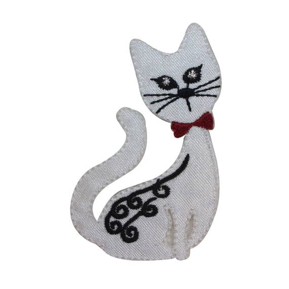 Iron on Fancy Cat Patch Iron on Fancy Cat Patch