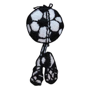 ID 1590 Lot of 2 Soccer Ball And Shoes Patch Sport Cleats Embroidered Iron On Applique