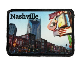 Nashville Tennessee Downtown Patch Main Travel Dye Sublimation Iron On Applique
