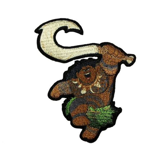 Disney Maui Demigod Patch Magical Fish Hook Movie Character Iron on  Applique 