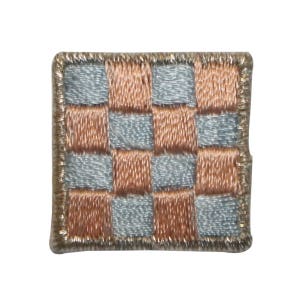 ID 3634 Lot of 3 Checkered Tile Patch Flag Craft Embroidered Iron On Applique