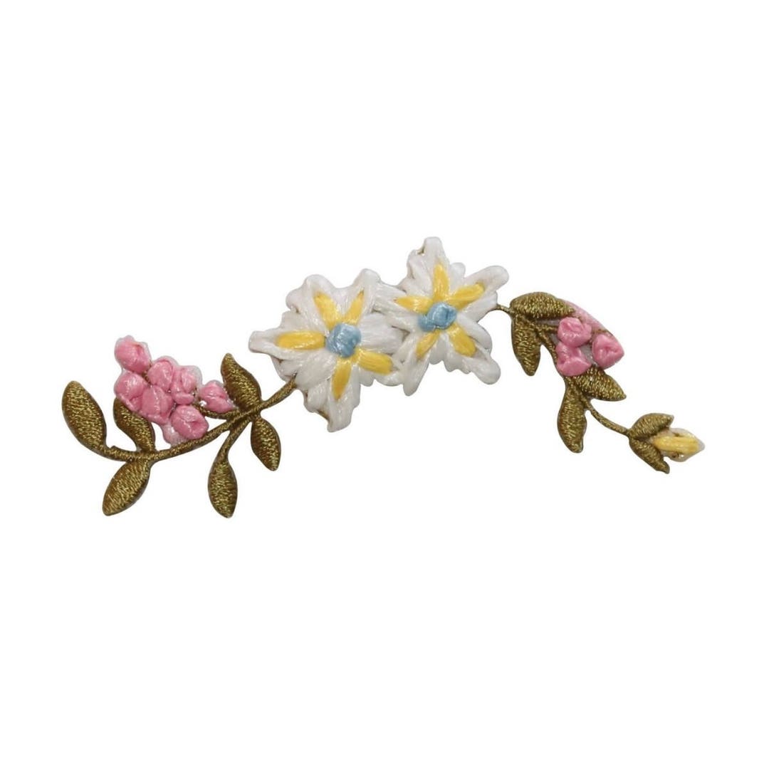 ID 6916 Flower Blossoms on Vine Patch Garden Branch Wax Thread