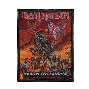Iron Maiden Maiden England &#39;88 Tour Patch Heavy Metal Band Woven Sew On Applique