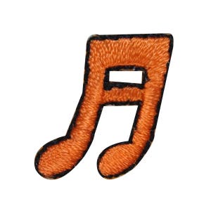 ID 3203 Lot of 3 Double Sixteenth Music Note Patch Embroidered Iron On Applique