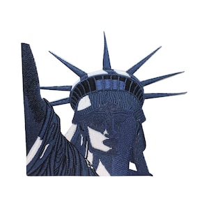 ID 5050 Statue of Liberty Large Patch New York Face Embroidered IronOn Applique