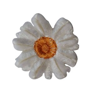 ID 6771 Soft White Blossom Patch Garden Craft Head Embroidered Iron On Applique
