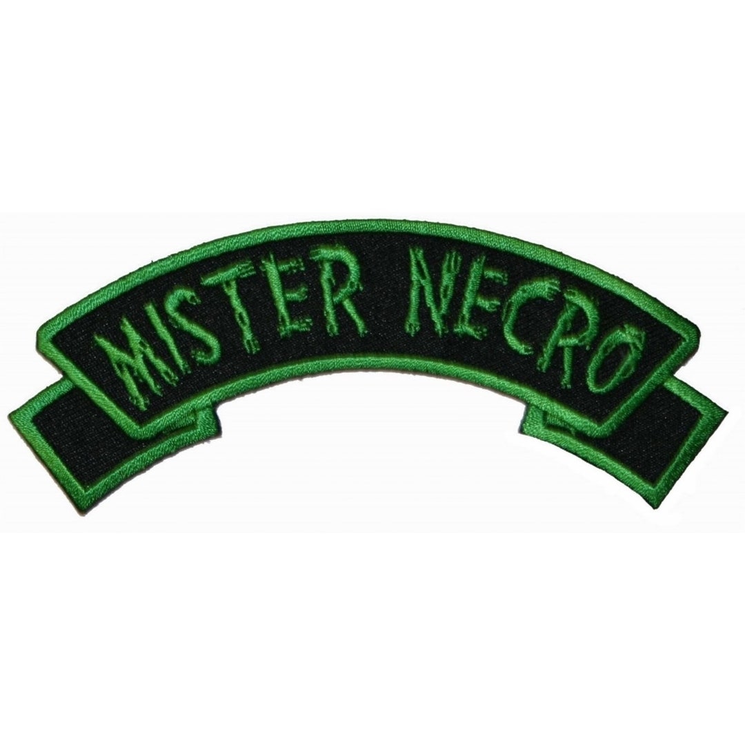 Mister Necro Nametag Patch Zombie Dead Kreepsville Embroidered Iron on