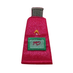 ID 7793 Pink Lotion Bottle Patch Make Up Fashion Embroidered Iron On Applique