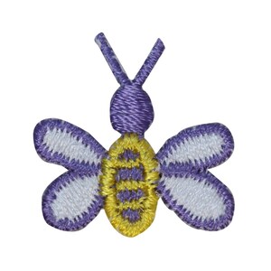 ID 0453 Lot of 3 Small Fly Patch Bug Insect Wings Embroidered Iron On Applique