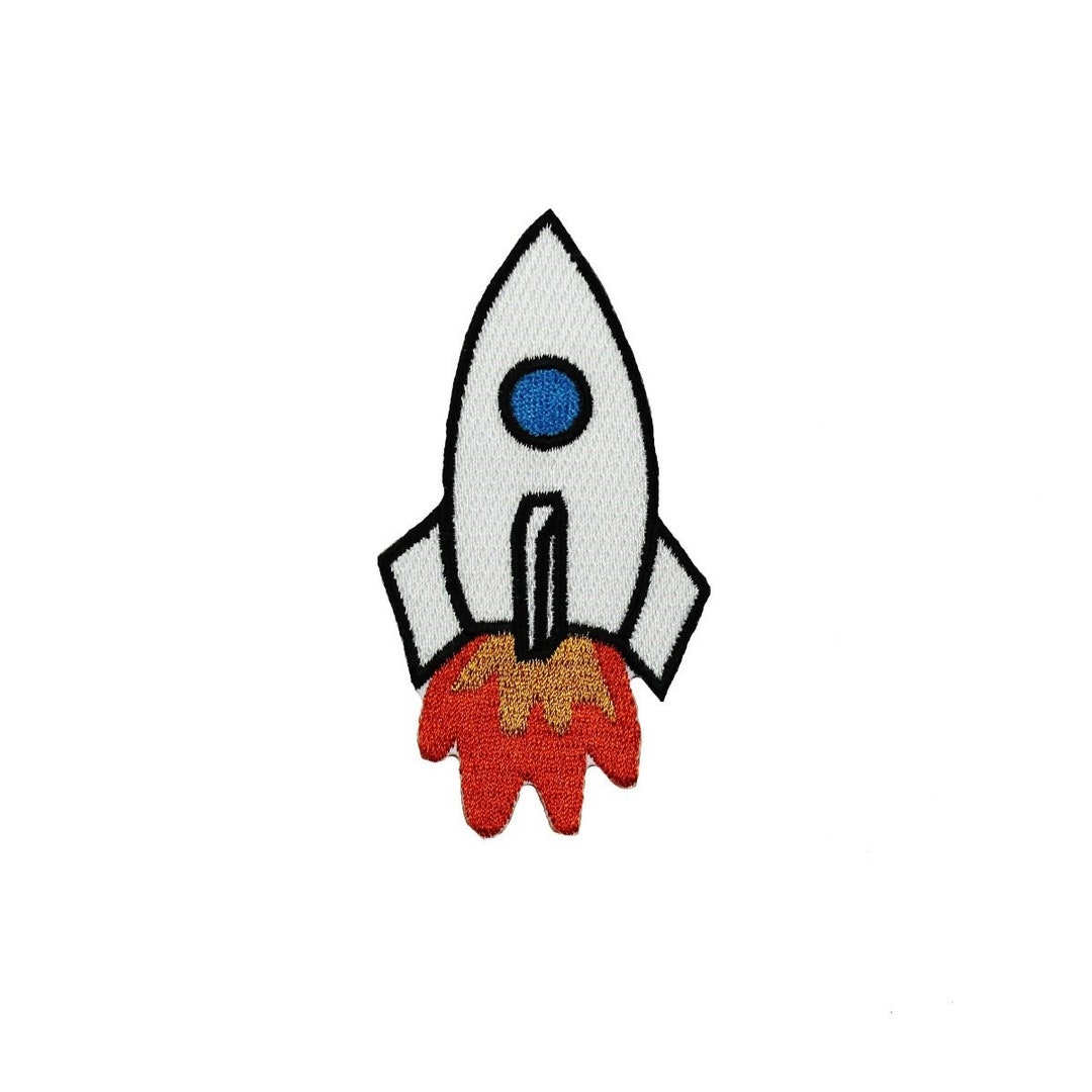 Spaceship Patch Missile Outer Space Rocket Toy Embroidered Iron on ...