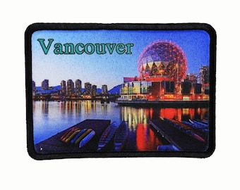 Vancouver Canada Skyline Patch Coast Travel Dye Sublimation Iron On Applique