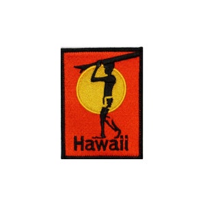 Hawaii Surfboard Patch Beach Bum Rider Surf Embroidered Iron On Applique