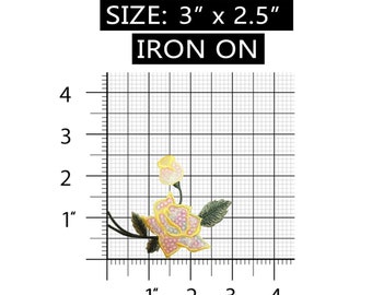 ID 6011 Sequin Tulip and Rose Patch Flower Blossom