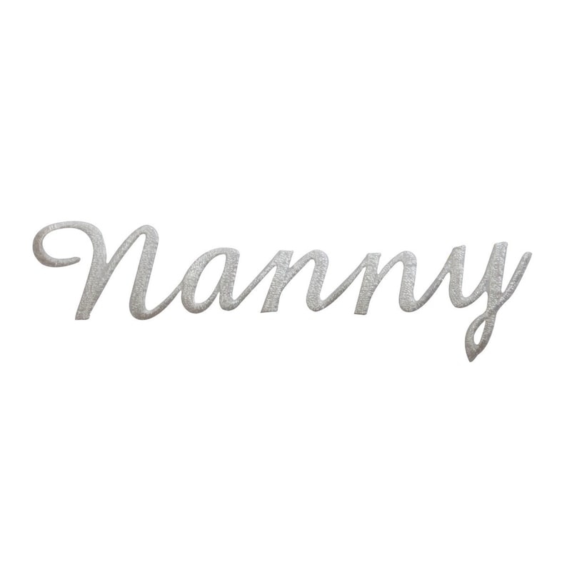 Nanny Lettering ID 7810 Nanny Cursive Name Patch Travel Sign Letter Embroidered Iron on ...