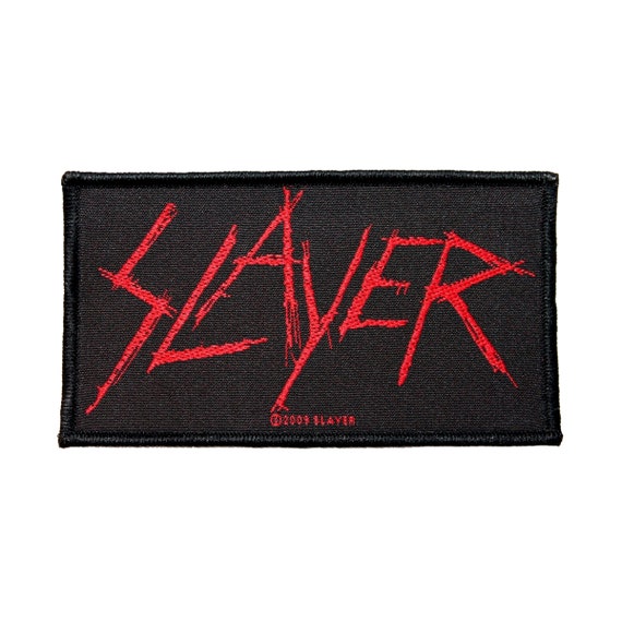 Slayer Scratched Black Red Band Logo Highly Detailed Iron Sew On Patch Official 